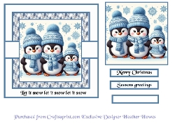 a penguin family