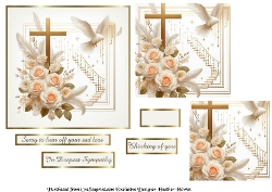 peach sympathy pyramid card front