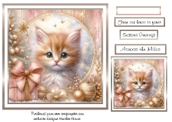 soft colours at christmas ginger kitten