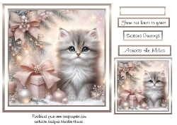 soft colours at christmas kitten