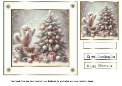 kittens at the christmas tree
