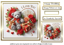 teddy hearts and flowers 6