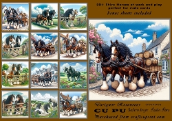 20+shire horses at work and play