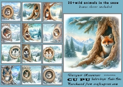 20+ wild animals sheltering from the snow