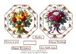 octagon toppers floral