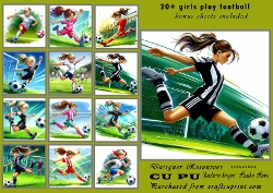 20+girls play football