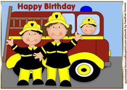 Fire Brigade Birthday A4