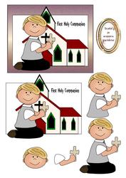 Boy Kneeling First Communion