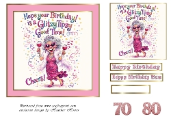 Glitzy tipsy birthday older