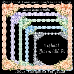 6 +3 free lace floral frames in 300dpi png format