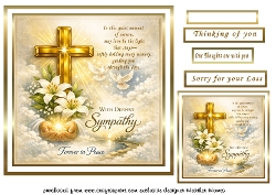 sympathy cross with lilies 2