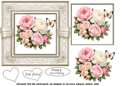 flowers and butterfly anenome roses