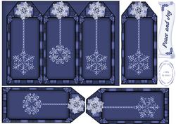 Rich Blue Snowflake Panels
