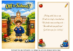 boy off to school