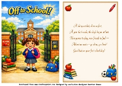 girl off to school
