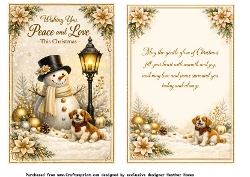 snowman at christmas wishing you peace and love