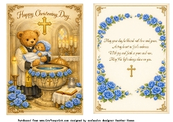 boy christening teddies