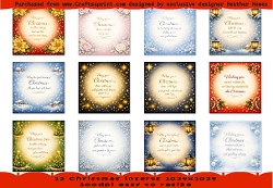12 + christmas inserts set 1