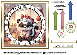 advent clock card wrap the chipmunk