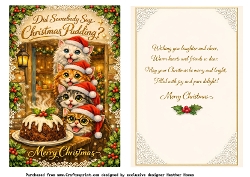 did somebody say christmas pudding cats