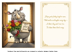 rhino and roses