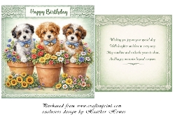 birthday pups in pots