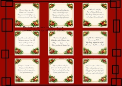 9 christmas verses all different on generic inserts