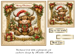 highland coo at christmas