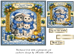 cat family at christmas