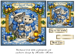 donkey family at christmas