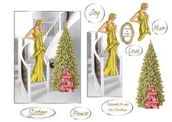 On the Staircase at Christmas