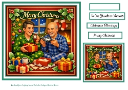 male couple at christmas