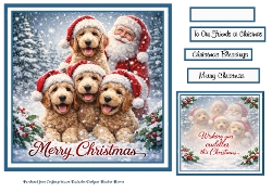santa and cockapoos