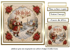  embossed look christmas santa