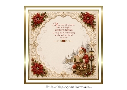embossed look christmas santa insert