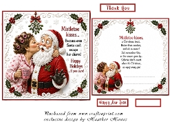 under the mistletoe with santa