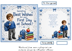 first day at school boy