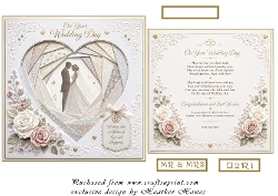 faux iris folding wedding
