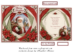 faux iris folding santa