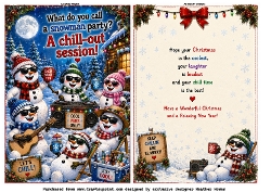 chillout snowman joke card
