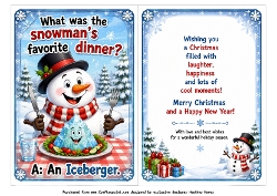 snowman dinner joke