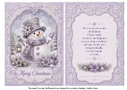 lilac snowman