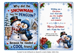 why did the snowman hug the penguin