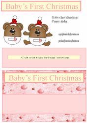 Baby Girls First Christmas Penny Slider