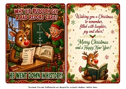 why did rudolph get a bad report card?