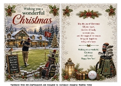 christmas golfer