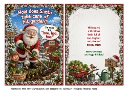 how does santa take care of his garden?