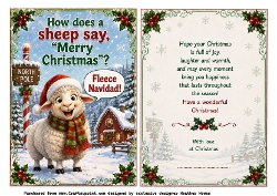 how does a sheep say merry christmas