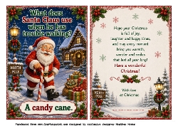 what does santa use when he has trouble walking?