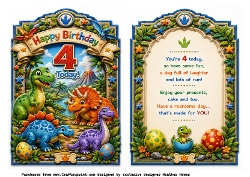 happy birthday dinosaur 4 today